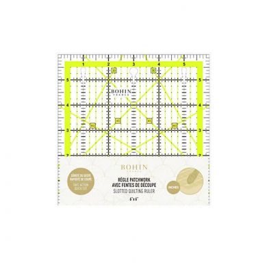 Bohin patchwork lineaal met snijgroeven