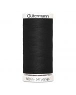 Gütermann Naaigaren 500 m, kleur 000 zwart